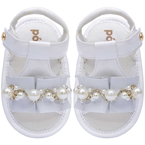 Sandália Bebê Feminina Infantil Sapatilha Leve E Macio 01.16 (P, Branco)