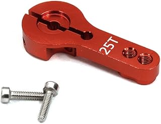 Integy RC Model C23744RED Billet Machined Alloy Servo Horn 25T for Futaba Servo (r=20, 24mm)