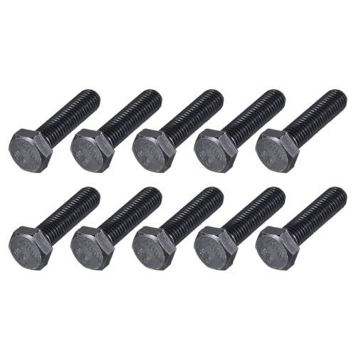 Image of METALLIXITY Hex Bolts (M10-1.5x40mm) 10Pcs, 8.8 Grade Carbon Steel Fully Threaded Black Oxide, Coarse Thread UNC Hex Head Screw Bolt - for Furniture Repair