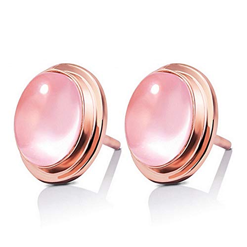 Boucles d'oreilles parasols cristal rose légères pour lobes sensibles