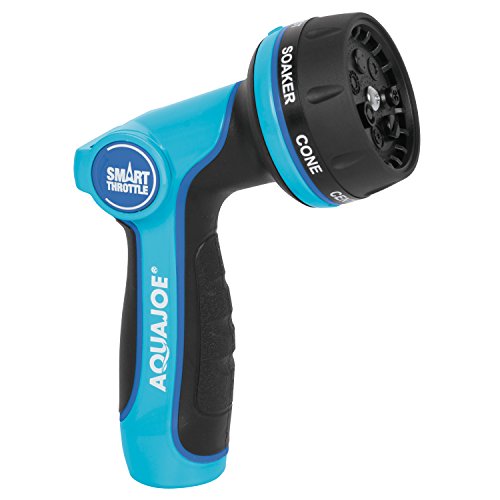 Aqua Joe Ajhn102 Heavy Duty Indestructible Metal Multi Function Adjustable Hose Nozzle With Smart Throttle #TOP5