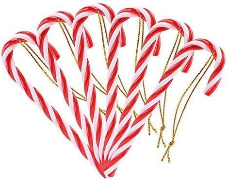 NALER クリスマス 飾り オーナメント ツリー 12枚 ケーン 装飾 デコレーション 飾り canes 羊飼いの杖 12本