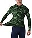 Queerier Men's Turtleneck Compression Shirts Long Sleeve Mock Thermal Base Layer Top Athletic Cool Dry Sports Undershirts Army Camo