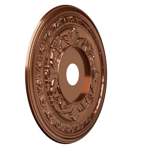 Image of 22 inchOD x 3 1 /2 inchID x 1 inchP Baltimore Thermoformed PVC Ceiling Medallion (Fits Canopies up to 7 3 /4 inch), Bright Coat Dark Bronze