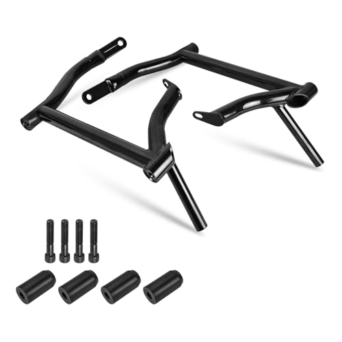 AUFER Saddle Bag Guards Rear Crash Bar Bracket Compatible with for 2009-2024 Harley Touring Street Glide Road Glide Road King Electra Ultra Limited CVO Tip Over Saddlebag Protection Support Bracket by AUFER - Image 8