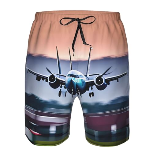 Fly Airplane Print Stylish Beach Shorts Swim Trunks Lightweight Breathable Summer Outdoor Activities4