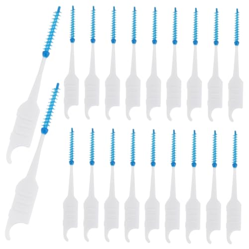 TOGEVAL 200 piezas Cepillo Interdental Doble Cabeza Cepillo Oral Suave de Silicona para Limpieza Eliminación de Placa y Cuidado Bucal para Brackets y Espacios Difíciles