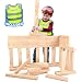 Playlearn Foam Wooden Beam Building Blocks - 48 Pieces - Block Set for Kids - Safe Non Toxic Eva Foam