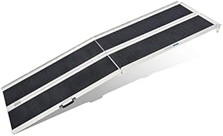 10FT Wheelchair Ramp 120''Lx31.3''W FACHNUO TOOL Non-Skid Aluminum Ramp with Handle Handicap Ramps Portable Mobility Scooter Ramps for Home, Steps, Stairs, Entry, Threshold, Doorways, Vans