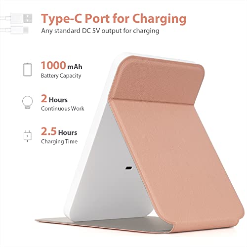 Nezzoe Makeup Mirror With Usb Rechargeable Folding Travel Mirror With Light, Portable Compact Vanity Mirror Dimmable Led Mirror #TOP2