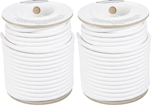 Cable para altavoz blanco calibre 12 de cobre puro para conectar equipo de música de 30 metros