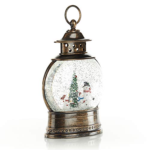 ReLive Christmas Light-Up Snow Globe Lantern - Snowman Family