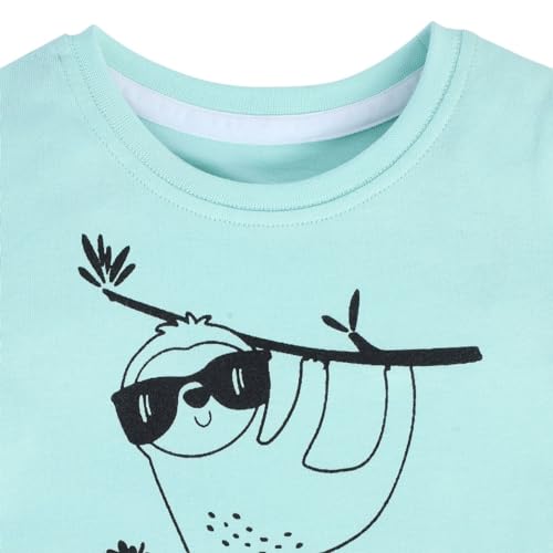 Image of miniklub Baby Round Neck, Short Sleeve Knit Cotton T-Shirt, (Red)
