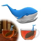 GXGM 1 Pezzo Infusore tè di Cartone Animato,Filtro per Tisane, Grazioso Filtro per tè a Forma di Delfino, Accessorio per la Preparazione del tè per Bambini e Adulti (Delfino)