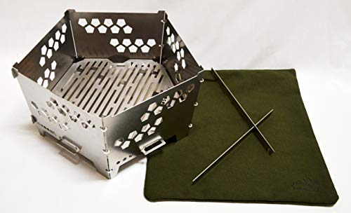 /moose/FIRE STAND ～灯篭（とうろう）～ 焚火台、焚き火台、ファイアスタンド、BBQグリル、bonfire、コンパクトグリルのサムネイル