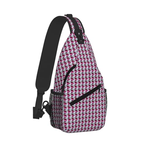 Bolsa de pecho elegante con estampado diagonal para el día a día 2