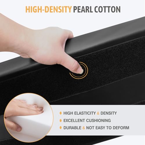 Image of Wall Corner Guards 72 inch Tall 5 inch Sides 2 inch Thick, Heavy Duty Impact-Resistant Foam Safety Protector with Waterproof UV-Resistant Vinyl Cover for Gym Basketball Court Garage Playroom (Black)
