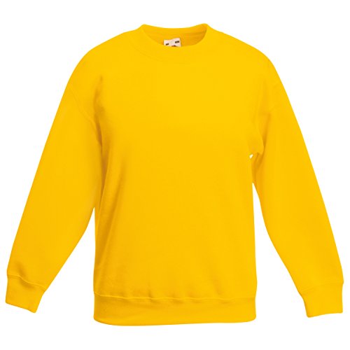Integriti Schoolwear Boys Girls Unisex Jumper Sweatshirt Crew Neck Round Neck School Uniform Ages 1-15 Sunflower