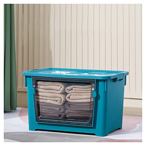 Boîte de rangement avec roues plastique armoire empilable et pliable - 2