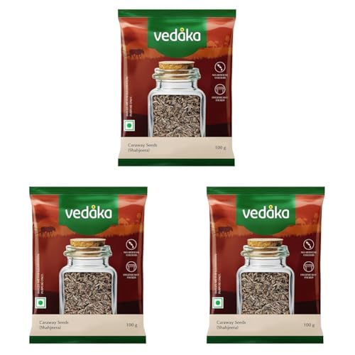 Image of Amazon Brand - Vedaka Caraway Seeds (Shahjeera), 100g (Pack of 3)