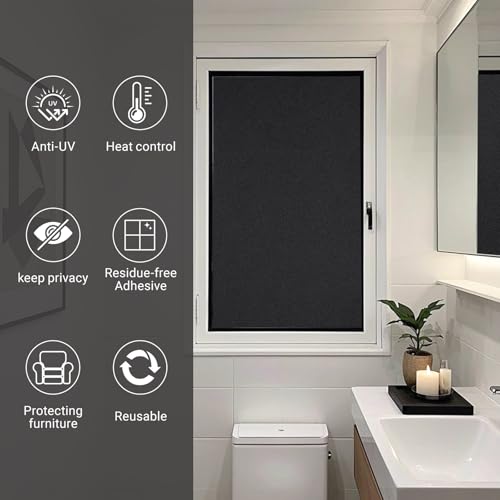 Película para ventana blackout total 17.52"x78.74" miniatura 5