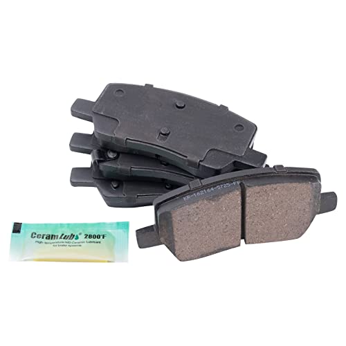 Image of TRQ Rear Brake Pad and Rotor Set Ceramic Compatible with 2016 Tesla S