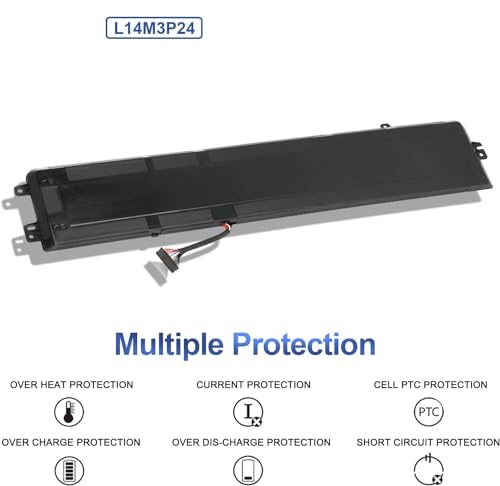 Image of Wefly L14M3P24 Laptop Battery Compatible for Lenovo IdeaPad Y700-14ISK 700-15ISK 700-17ISK Legion Y520-15IKBA Y520-15IKBM Y520-15IKBN Series L14S3P24 L16S3P24 L16M3P24 Laptop Battery