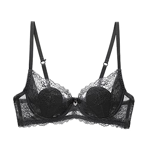 Soutien-gorge push-up basique WENJUN noir taille 75D ajustable - 2