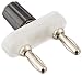 Pomona 5165-0 Brass Encapsulated Double Banana Plug Shorting Bar with Binding Post, Black (Pack of 5)