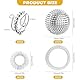12 Stück Skills Set 2 Igelball Massageball Metall 4 Anti Stress Ring 4 Akupressur Ring 2 Massage Armbände Verstellbare Skills Ringe Igelbällen Für Stress Relief Oder Massage (Gold, Silber)
