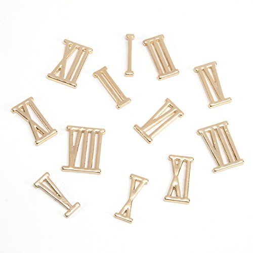 Darice DIY Gold Metal Roman Numeral Clock Numbers, 15 Piece