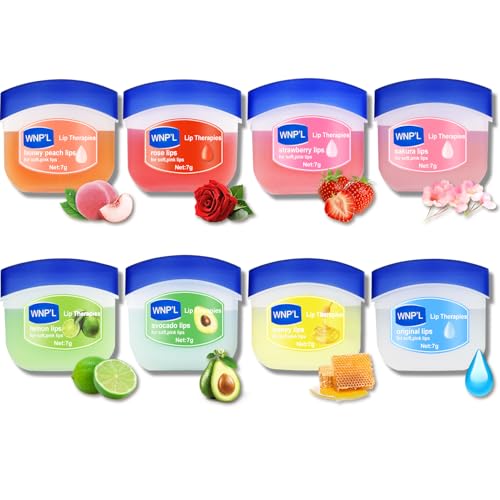 Lip Therapy 8 Piezas, Hydrating Lip Balm Set, Bálsamo Labial Hidratante Natural, Cuidado Hidratante de Labios, para Aclarar Las Arrugas de Los Labios