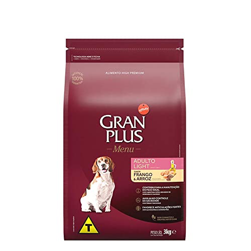 Ração GranPlus Menu Cães Adultos Light Frango e Arroz