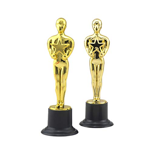 STOBOK Golden Award Trophys Reward Prizes for Award Ceremony's or Party Gifts, pacote com 10