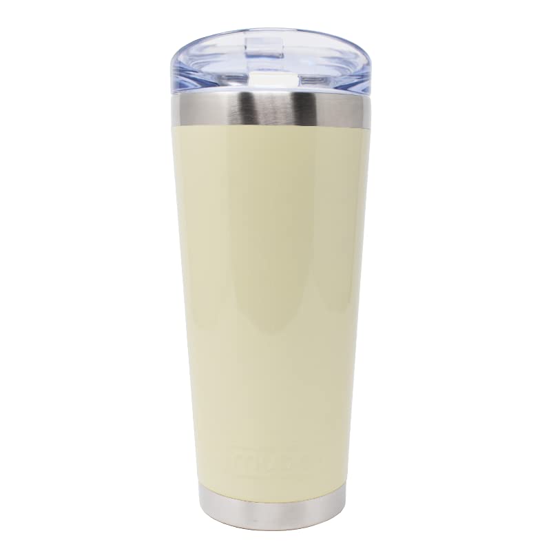MyBeviClassic Premium Stainless Steel Tumbler with 12-Hour Temperature Control, Tritan Lid, and BPA-Free Construction | Cream Sparkle, 26 oz