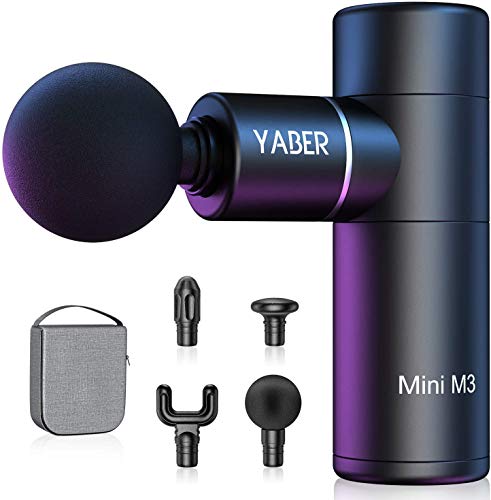 Pistola masaje muscular,YABER pistola masaje masajeadora muscular,mini masajeador silenciosos, 3800rpm,solo 452gm,ideal para gimnasio