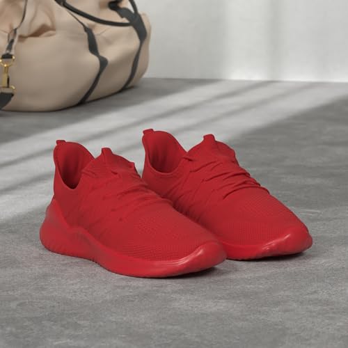 Image of Womens Ladies Walking Running Shoes Slip On Lightweight Casual Tennis Sneakers Girls Kids Zapatos de Mujer White