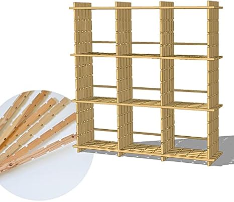 Amazon Co Jp 組手什 くでじゅう シェルフ 3列3段 組み立てキット 鳥取県産 杉の間伐材 自由に組み立てる家具 ホーム キッチン