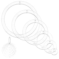 NBEADS 6 Stk. Kreis Quilten Acryl Schablone, 1/2/3/4/5/6 Zoll Durchmesser Quilting Schablonen mit Binder Scharnier Ringe Runde Nähen Quilting Schablonen für Patchwork DIY Kunsthandwerk Dekoration