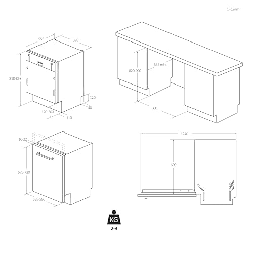Lave-Vaisselle Pose Libre CANDY Rapido CI 4C6F0A – 14 Couverts, Classe C - vue 9