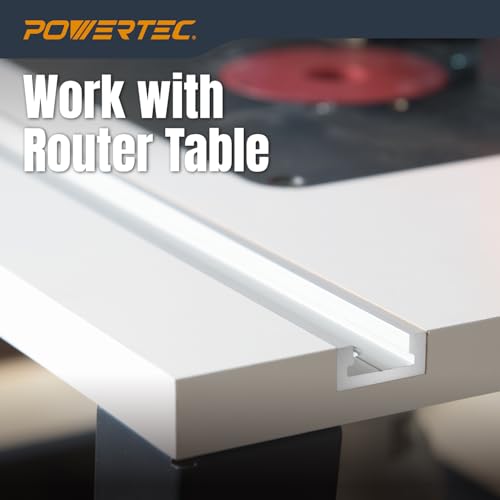 POWERTEC 48" Miter T Track for Router Table, Works With Table Saw Sled, Miter Gauge, Featherboard, Miter Bar, and other T Track Accessories for woodworking (71167) by POWERTEC - Image 2