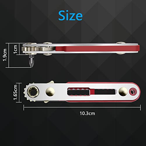 Osdue Ratchet Wrench Set, 1/4" Drive High Torque Offset Reversible Mini Ratchet Offset Driver With 22Pcs 90 Degree Bits, Right Angle Offset, Torx Star Bits For Auto Repair And Home Use - （Flat Head） #TOP1