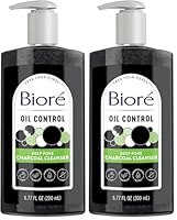 Biore Deep Pore Charcoal Daily Face Wash with Deep Pore Cleansing for Dirt and Makeup Removal From Oily Skin, 200ml (Pack of 2)