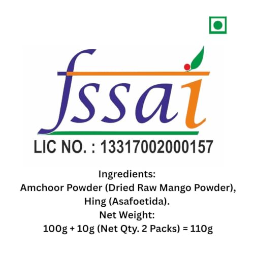 Image of SP Spices Kashmiri Mirch, Chaat Masala, Amchur, Ginger Powder & Kasoori Methi Combo Pack | Premium Indian Spices | Perfect for Cooking, Snacks, Chaat, Curries , vegetables & Marinades (Anardana +10gHing)