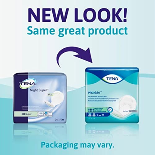 TENA ProSkin Night Super Absorbent Pads with Adjustable Tabs, Night Super Absorbency Adult Diapers, (48 Total - 2 Pack) - image 3