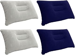 Kellegour Kellegour 4 peças almofada insuflável de viagem confortável e pequena almofada insuflável portátil, almofada d...