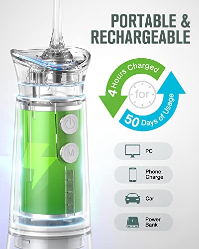 Water Dental Flosser Cordless With Magnetic Charging For Teeth Cleaning, Nursal 7 Clean Settings Portable Rechargeable Oral Irrigator, Ipx8 Waterproof Water Dental Picks For Home Travel #TOP7
