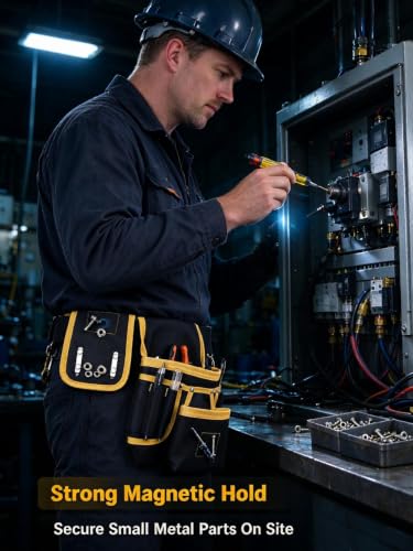 ChayWillow Magnetic Tool Belt Pouch Heavy-Duty Canvas Electrician Bag - image 7