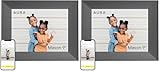 Aura Mason WiFi Digital Picture Frame | Wirecutter's Best Digital Frame for Gifting | Send Photos from Your Phone | Quick, Easy Setup in Aura App | Free Unlimited Storage | Black (Pack of 2)