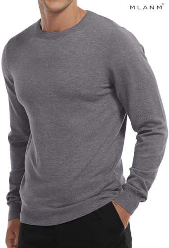 MLANM Men's Crew Neck Sweater Slim Fit Lightweight Sweatshirts Knitted Pullover Sweater for Casual2